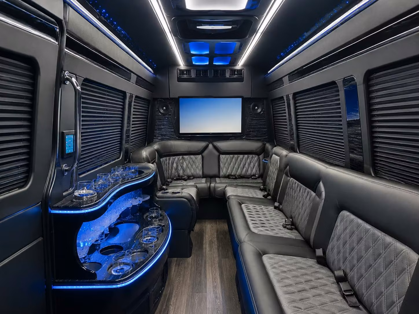 look for the right prom bus amenities before you book in vista